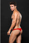 Envy - Microfiber Lowrise Zip Thong L/XL Red