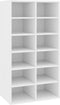 vidaXL - Schoenenrek - 54x34x100,5 - cm - bewerkt - hout - hoogglans - wit