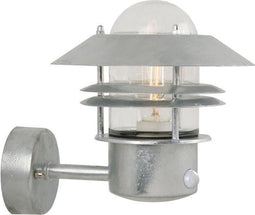 Nordlux Blokhus-wandlamp-Up-sensor-E27-gegalvaniseerd