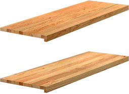 vidaXL - Vensterbanken - 2 - st - 120x40x2 - cm - massief - eikenhout - lichtbruin