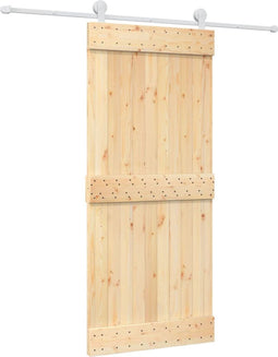 vidaXL - Schuifdeur - met - beslag - 90x210 - cm - massief - grenenhout