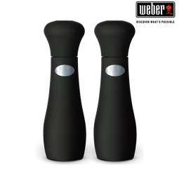 Weber Premium Zout- en Pepermolen Set Zwart - 19 cm - Keramisch Maalwerk - Instelbare Maalgraad