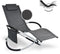 FlinQ XXL Aura - Opvouwbare Ligstoel - Schommelfunctie - Antraciet