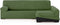 Hoes voor chaise longue met lange armleuning rechts Eysa ULISES Groen 170 x 110 x 310 cm