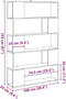 vidaXL - Boekenkast/kamerscherm - 100x24x155 - cm - oud - houtkleurig