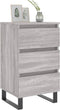 vidaXL - Nachtkastjes - 2 - st - 40x35x69 - cm - bewerkt - hout - grijs - sonoma - eiken