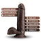 Blush Dildo Love Toy Dr. Skin Plus 7 Inch Posable Dildo With Balls Chocolate Bruin