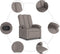 Fauteuil verstelbaar stof taupe