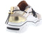 DWRS Orion - Dames Sneakers - Zandkleurig Leer met Gouden Accenten - Maat 40