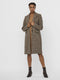 VERO MODA VMBLAST CHECK LONG WOOL JACKET - Dames Jas - Reverskraag lange mouwen knoopsluiting - Maat L (40)