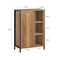 SoBuy BZR65-PF - Smalle Badkamer Opbergkast - Vrijstaand met Uitneembare Wasmand - Bruin - 60x30x90 cm