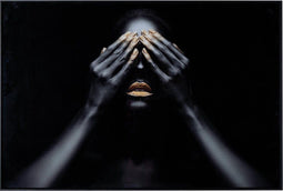 PTMD - Melani Glass Art - Schilderijen - Black