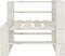 vidaXL - Tuinhoekbank - pallet - hout - wit