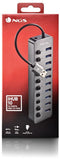 NGS IHUB 10 - USB Hub - 10x USB 3.2 (Gen1, 5Gb/s) - Grijs