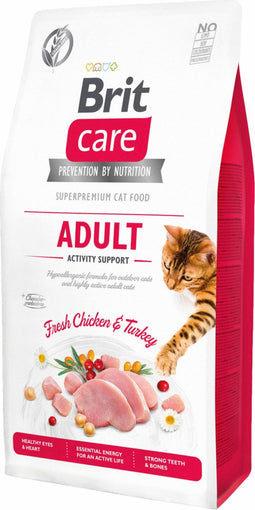 Brit Care Cat Grainfree Adult Activity Support Fresh Chicken & Turkey 7 kg - Kat