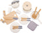 New Classic Toys® Houten Servies- en Pannenset - 20-delige Speelset met Pan Koekenpan Theeketel en Bestek - Gebroken Wit