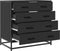vidaXL - Ladekast - 70x41x70 - cm - bewerkt - hout - zwart