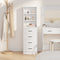vidaXL - Highboard - Wit - 40x41x135 - cm - Gelaagd - Hout
