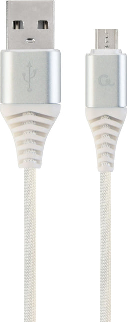 Gembird CC-USB2B-AMMBM-1M-BW2 - USB 2.0 Kabel - 1 m - Wit Zilver