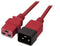 Lindy 30124 - Verlengkabel C20 naar C19 - 2.00 m - Rood