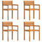 Tuinstoelen 4 stuks 50x53x80 cm massief acaciahout