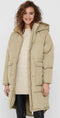 ONLY ONLGABI - OVERSIZED LONG COAT CS OTW - Lange jas met capuchon en klepzakken - Maat XL
