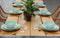 Cosy & Trendy Granite blue - serviesset 6 persoons - 18 delig - met Table Style zomers droogbloemen boeket