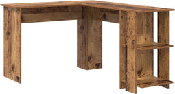 vidaXL - Bruin - Hoekbureau - Oud - hout - MDF - Middelgroot - Bruin - Hoekbureau