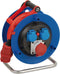 Brennenstuhl Garant CEE 1 IP44 kabelhaspel (25 m kabel in signaalrood, van speciaal kunststof, gebruik buitenshuis, Made in Germany)blauw