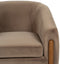 Leunstoel Natuurlijk Taupe Rubberwood Foam Weefsel 87 x 80 x 81 cm