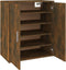 vidaXL - Schoenenkast - 60x35x70 - cm - bewerkt - hout - gerookt - eikenkleurig