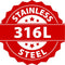 Amanto Ketting Bonne - 316L Staal - Vlinder 15x17mm - 45cm