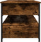 vidaXL - Salontafel - 85x50x50 - cm - bewerkt - hout - en - metaal - gerookt - eiken