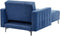 Chaise longue ABERDEEN Fluweel Blauw