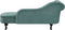 NIMES - Chaise longue - Mintgroen - Linkerzijde - Fluweel