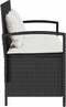 vidaXL - Tuinbank - met - kussen - poly - rattan - zwart