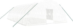 vidaXL - Tuinkas - met - stalen - frame - 60 - m² - 10x6x2,85 - m - wit