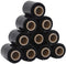 vidaXL - Stretchfolies - 10 - stuks - zwart - 23 - µm - 10 - cm - x - 300 - m
