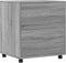 vidaXL - Printerkastje - met - wielen - 60x50x67 - cm - grijs - sonoma - eikenkleur