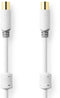 Nedis CSBW40015WT100 - Coaxkabel - 100 cm - Wit