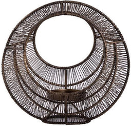 PTMD Windlicht Eugene - 25x11x25 cm - Ijzer - Messing