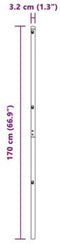 vidaXL - Fietspalen - 13 - stuks - Ø32 - mm - 170 - cm - Gegalvaniseerd - Staal