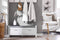 SoBuy FSR74-W - Schoenenbank - Opbergbank met 2 Laden & Zitkussen - Wit