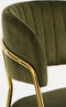 Mica Decorations Moony Eetkamerstoel - Velvet - Donkergroen