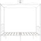 vidaXL - Hemelbedframe - metaal - wit - 180x200 - cm