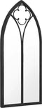 vidaXL - Tuinspiegel - 70x30 - cm - ijzer - zwart