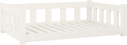 vidaXL - Hondenmand - 95,5x65,5x28 - cm - massief - grenenhout - wit
