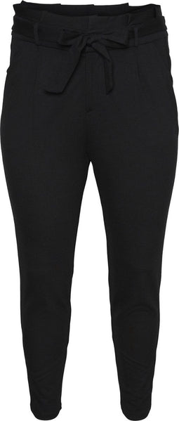 VERO MODA VMBECCA - Broek - High waisted - Paperbag - Zwart