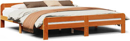 vidaXL - Bedframe - zonder - matras - massief - grenenhout - wasbruin - 180x200 - cm