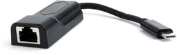 Gembird A-CM-LAN-01 - USB-C Gigabit netwerkadapter - 15cm - zwart